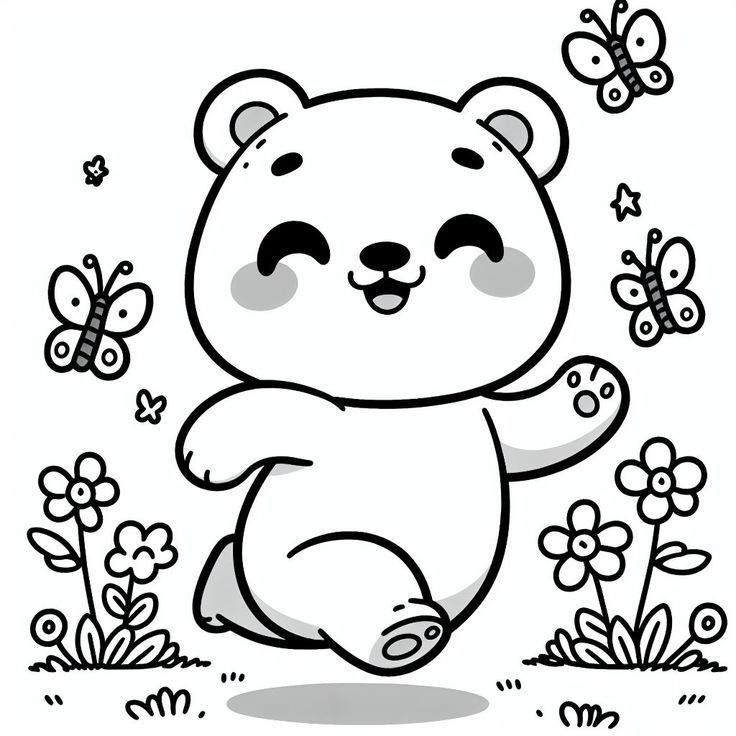 20 bức tranh tô màu chú gấu "siêu dễ thương", giúp bé chơi vui và phát triển trí tưởng tượng - 15