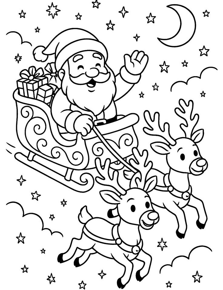 Tranh tô màu ông già Noel, cánh cửa đưa bé bước vào thế giới Giáng sinh nhiệm màu - 1