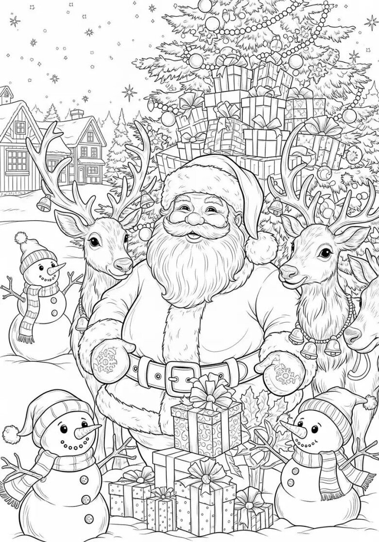 Tranh tô màu ông già Noel, cánh cửa đưa bé bước vào thế giới Giáng sinh nhiệm màu - 11