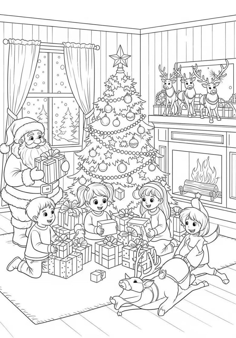 Tranh tô màu ông già Noel, cánh cửa đưa bé bước vào thế giới Giáng sinh nhiệm màu - 13