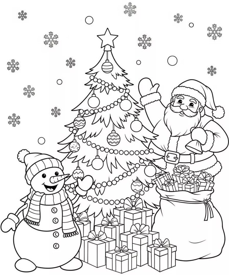 Tranh tô màu ông già Noel, cánh cửa đưa bé bước vào thế giới Giáng sinh nhiệm màu - 15