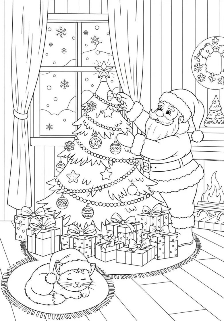 Tranh tô màu ông già Noel, cánh cửa đưa bé bước vào thế giới Giáng sinh nhiệm màu - 19