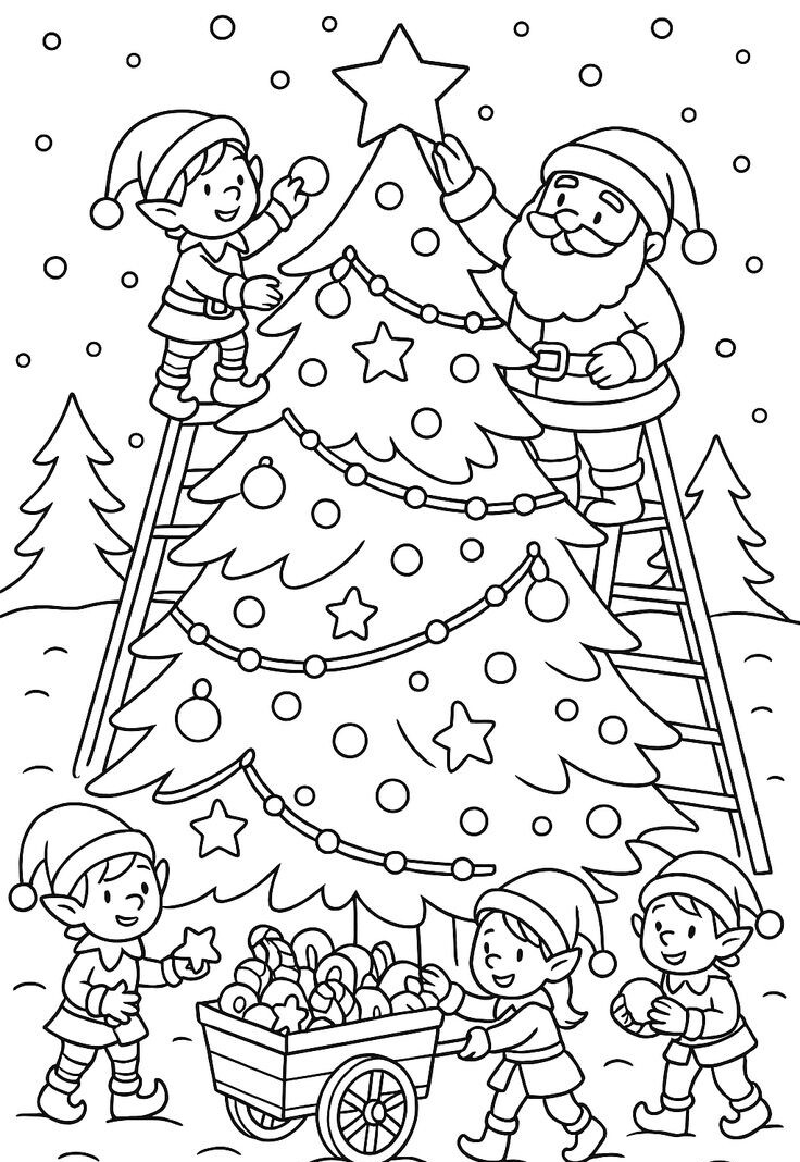 Tranh tô màu ông già Noel, cánh cửa đưa bé bước vào thế giới Giáng sinh nhiệm màu - 3