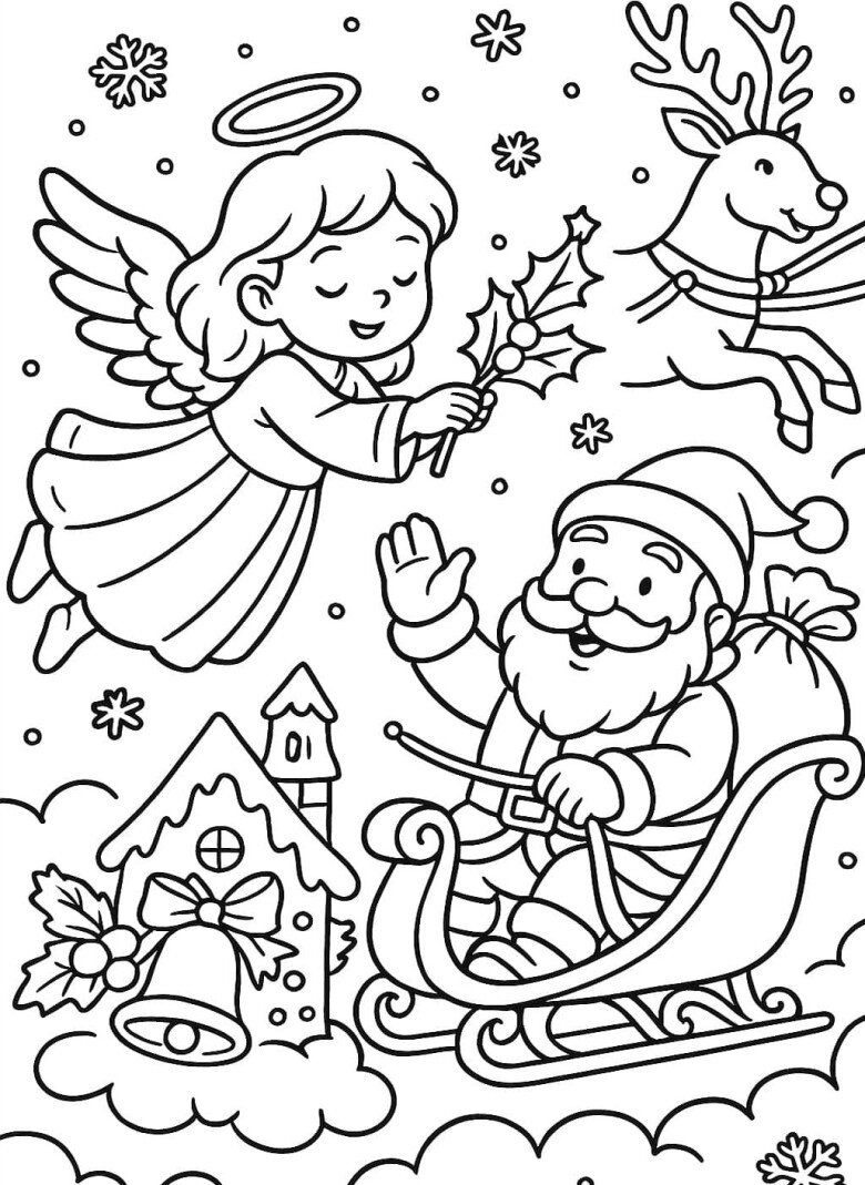 Tranh tô màu ông già Noel, cánh cửa đưa bé bước vào thế giới Giáng sinh nhiệm màu - 4