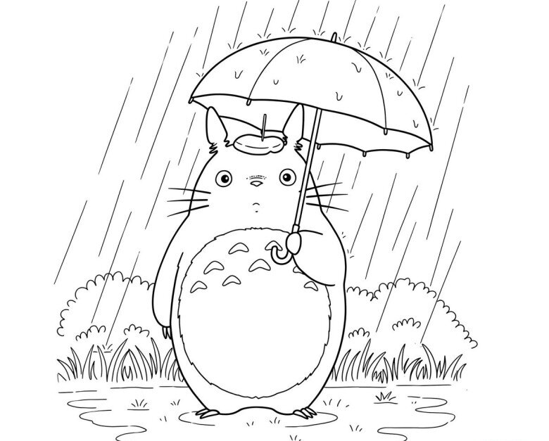 Cùng bé vui chơi và học hỏi với tranh tô màu chú mèo Totoro dễ thương - 17