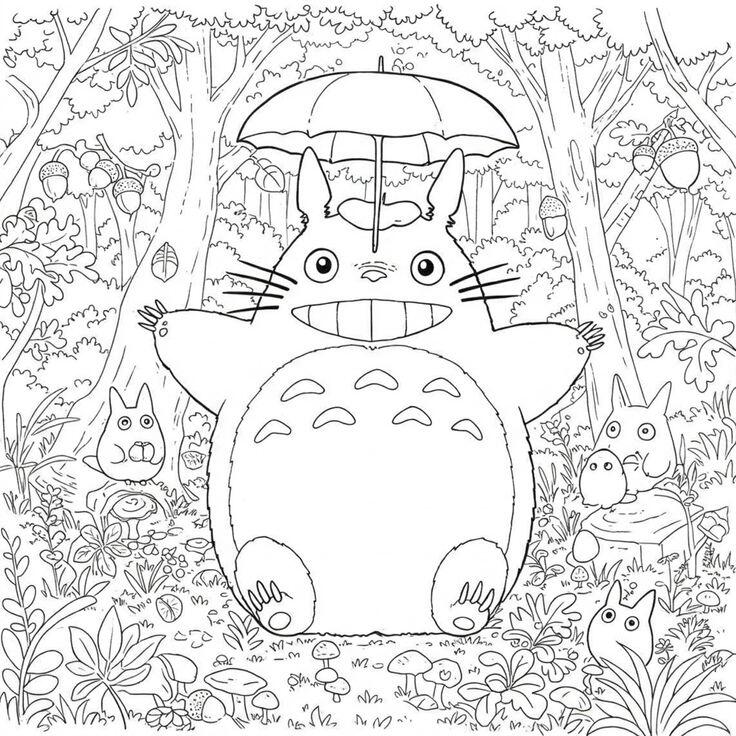 Cùng bé vui chơi và học hỏi với tranh tô màu chú mèo Totoro dễ thương - 4