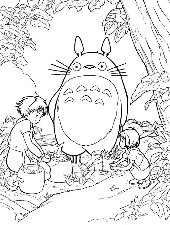 Cùng bé vui chơi và học hỏi với tranh tô màu chú mèo Totoro dễ thương - 7