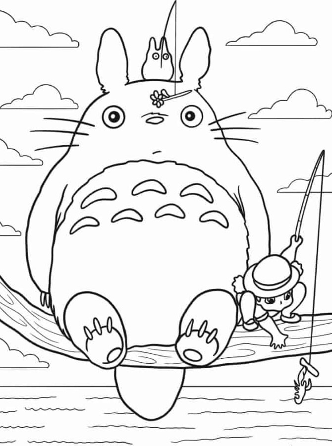 Cùng bé vui chơi và học hỏi với tranh tô màu chú mèo Totoro dễ thương - 8
