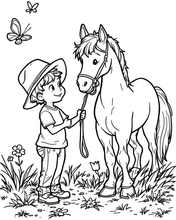 Tranh tô màu Ngựa dũng mãnh, cách trẻ mầm non cảm nhận con giáp năm mới 2026 bằng sắc màu - 1