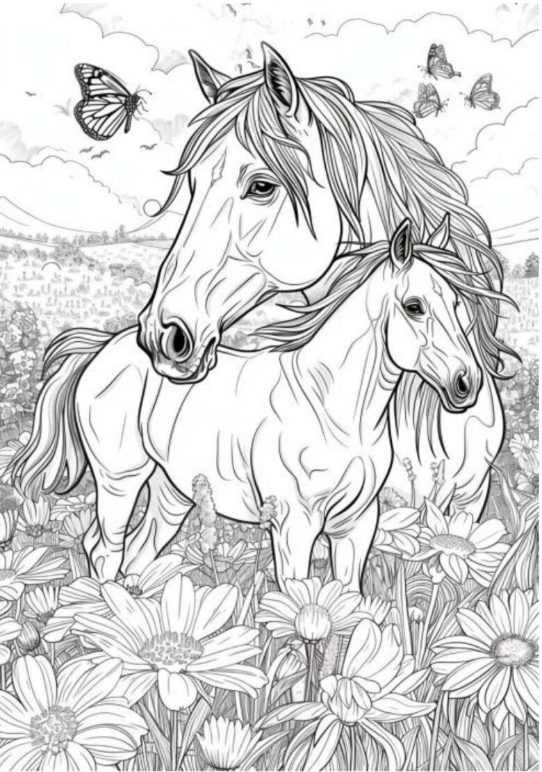 Tranh tô màu Ngựa dũng mãnh, cách trẻ mầm non cảm nhận con giáp năm mới 2026 bằng sắc màu - 12