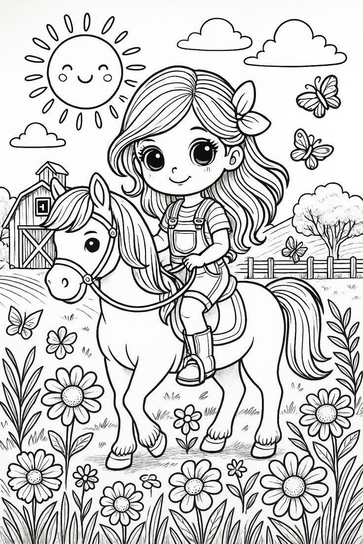 Tranh tô màu Ngựa dũng mãnh, cách trẻ mầm non cảm nhận con giáp năm mới 2026 bằng sắc màu - 2