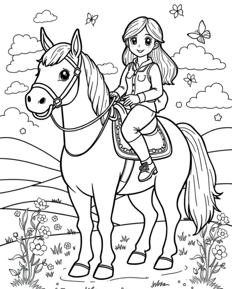 Tranh tô màu Ngựa dũng mãnh, cách trẻ mầm non cảm nhận con giáp năm mới 2026 bằng sắc màu - 7