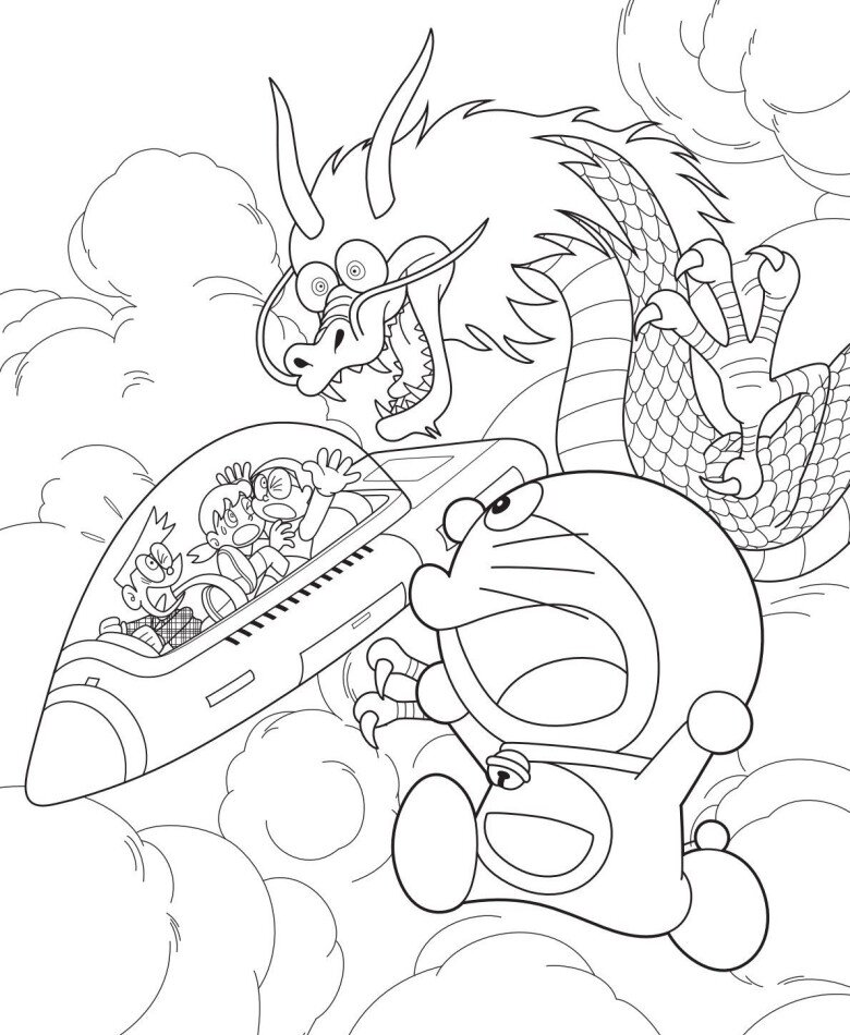 Tranh tô màu Doraemon và Nobita, khơi gợi trí tưởng tượng, niềm vui tuổi thơ cho bé - 11