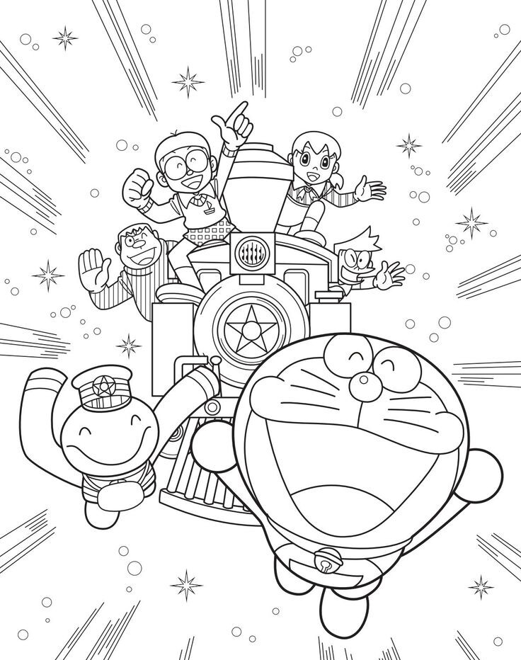Tranh tô màu Doraemon và Nobita, khơi gợi trí tưởng tượng, niềm vui tuổi thơ cho bé - 12