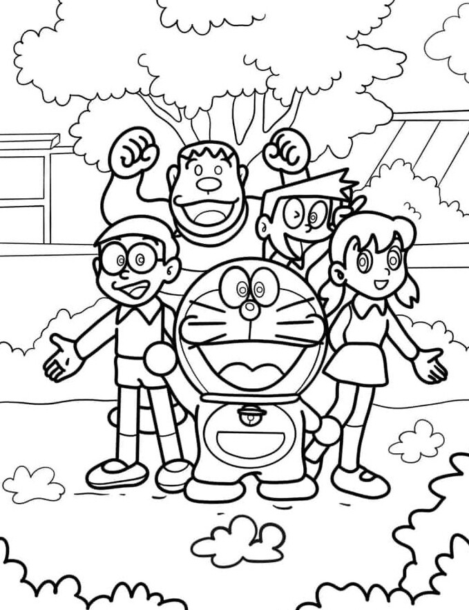 Tranh tô màu Doraemon và Nobita, khơi gợi trí tưởng tượng, niềm vui tuổi thơ cho bé - 14
