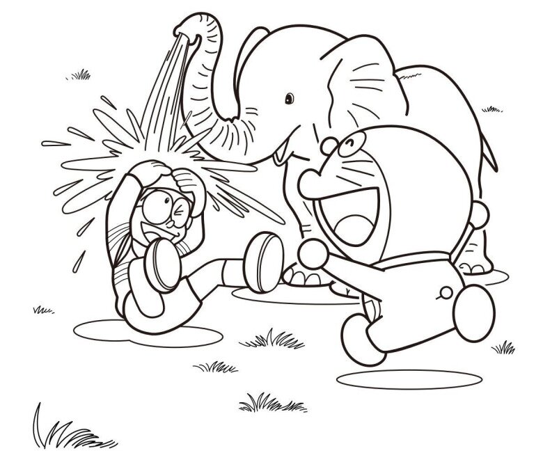 Tranh tô màu Doraemon và Nobita, khơi gợi trí tưởng tượng, niềm vui tuổi thơ cho bé - 19