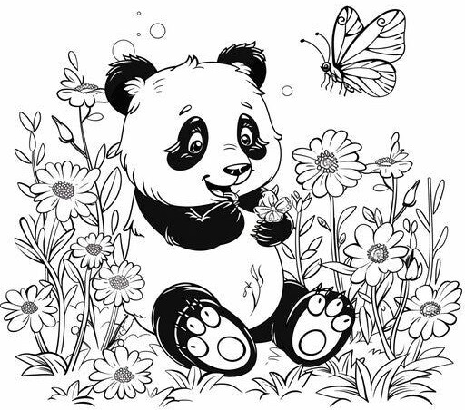 Tranh tô màu gấu trúc cho bé mầm non, người bạn hiền lành trong thế giới tuổi thơ - 14