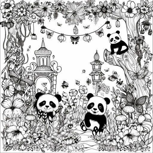 Tranh tô màu gấu trúc cho bé mầm non, người bạn hiền lành trong thế giới tuổi thơ - 15