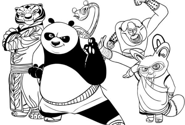Tranh tô màu Kungfu Panda, niềm vui sáng tạo cho bé yêu thích hoạt hình - 15