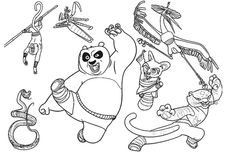 Tranh tô màu Kungfu Panda, niềm vui sáng tạo cho bé yêu thích hoạt hình - 16