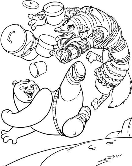 Tranh tô màu Kungfu Panda, niềm vui sáng tạo cho bé yêu thích hoạt hình - 9