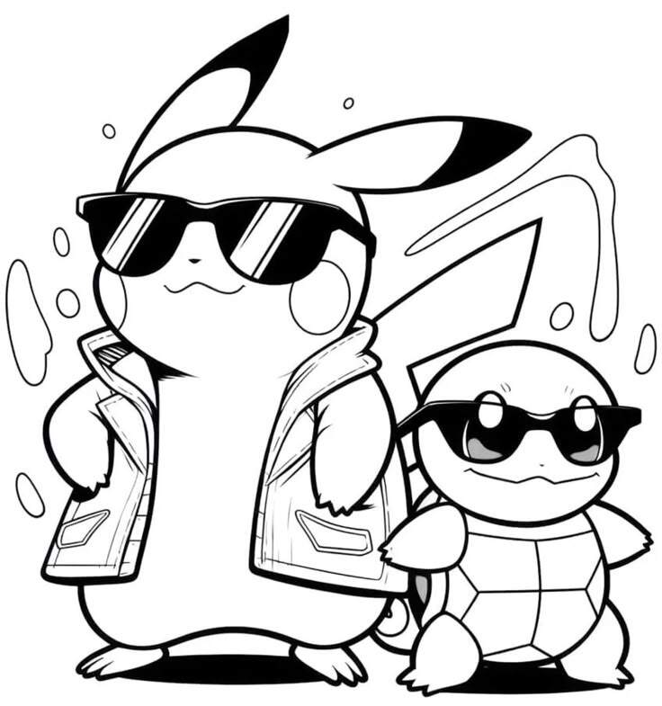 Cùng bé thỏa sức sáng tạo với tranh tô màu Pikachu dễ thương và vui nhộn - 14