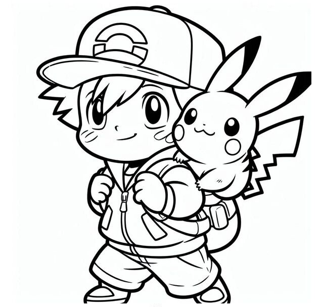 Cùng bé thỏa sức sáng tạo với tranh tô màu Pikachu dễ thương và vui nhộn - 7