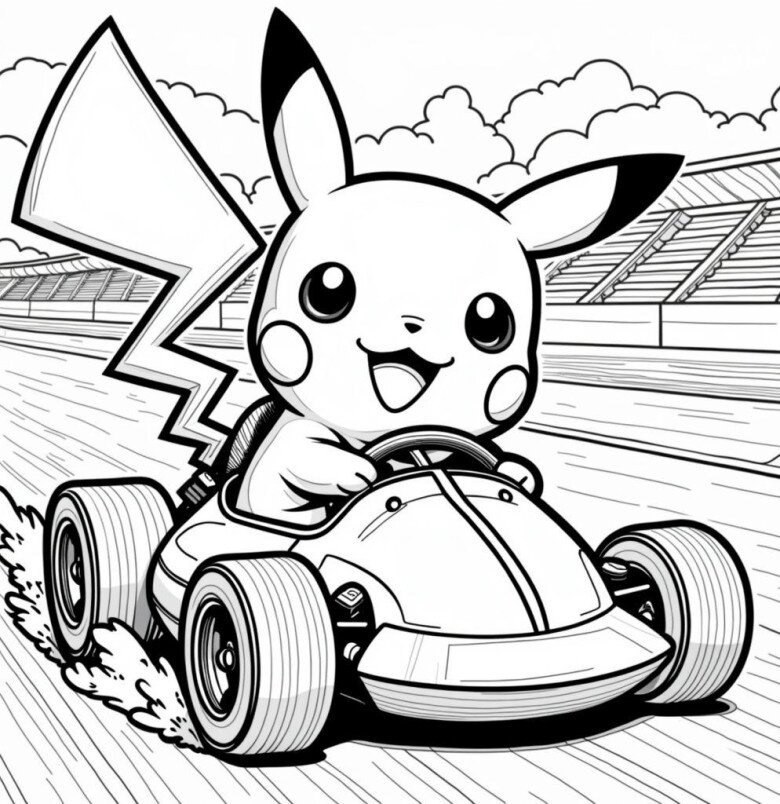 Cùng bé thỏa sức sáng tạo với tranh tô màu Pikachu dễ thương và vui nhộn - 9