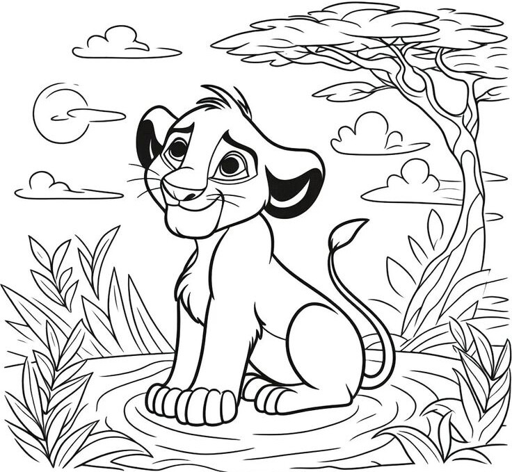 Cùng bé tô màu tranh vua sư tử Simba, nuôi dưỡng sáng tạo, EQ và giá trị đẹp trong tâm hồn trẻ - 17