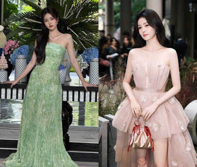 Mỹ nữ giàu nhất Trung Quốc 31 tuổi ăn diện trẻ như gái 20, chỉ mê mặc một kiểu khoe &#34;điểm vàng&#34; cơ thể - 1